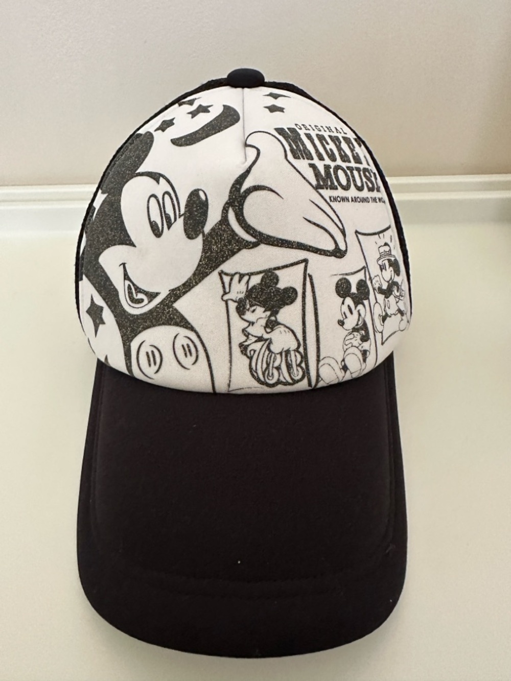 Mickey Mouse Black & White Baseball Cap